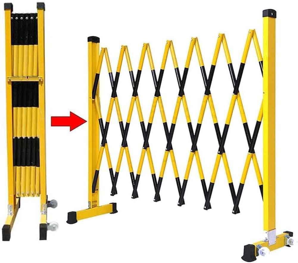 ASerZenith Expandable Traffic Barrier With Casters Retractable Safety Fence For Crowd Control 1.2 * 2.5M,1.2 * 2.5M