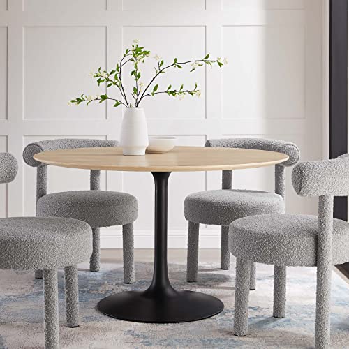 Image of Modway Lippa Dining Table, 48 inch, Black Natural