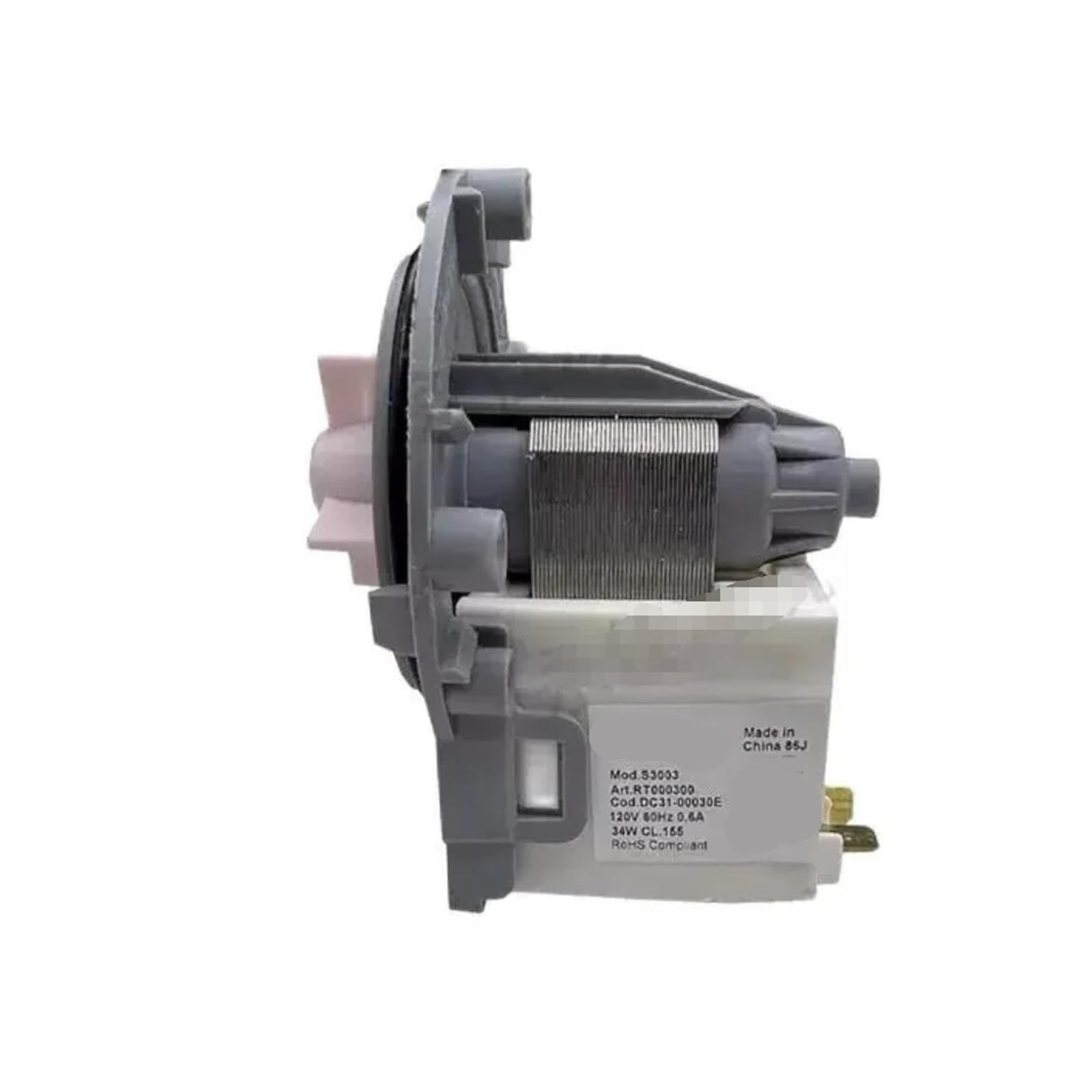 Washing Machine Drain Pump Plug Motor Part，Compatible for LG，DC31-00030E Washer Drainage Parts