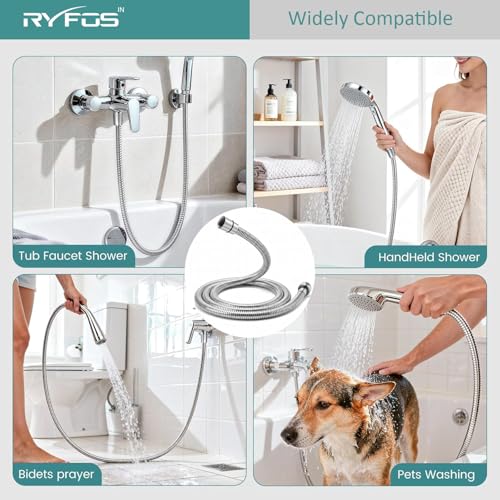 Image of India's 1st Lifetime Support Brand, R1510SH, SS-304 Grade, 1.5 Meter | Flexible Shower Hose Pipe, Jet Spray Pipe for Toilet, Ideal for Health Faucets, Jet Sprays & Hand Showers, Chrome Finish