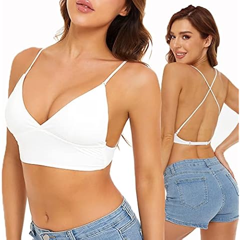Low Back Wireless Bra with Removable Padding Cover