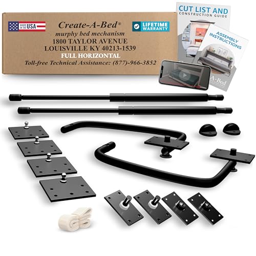 Create-A-Bed Full Size Deluxe Murphy Bed Kit, Horizontal