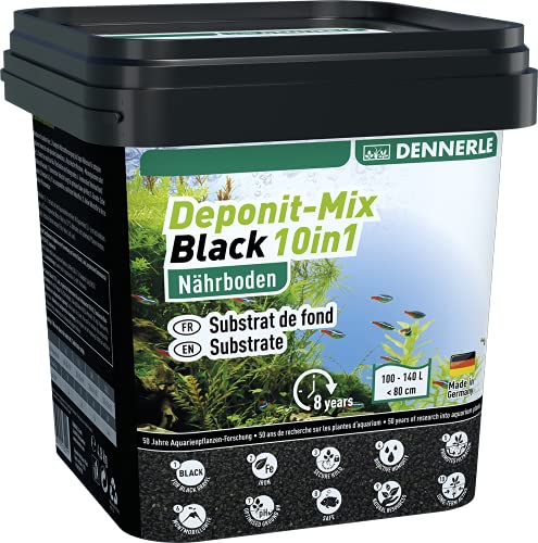Dennerle Deponit-Mix Black 10in1 Noir 4,8 kg - Milieu de Culture multiminéral pour Aquariums
