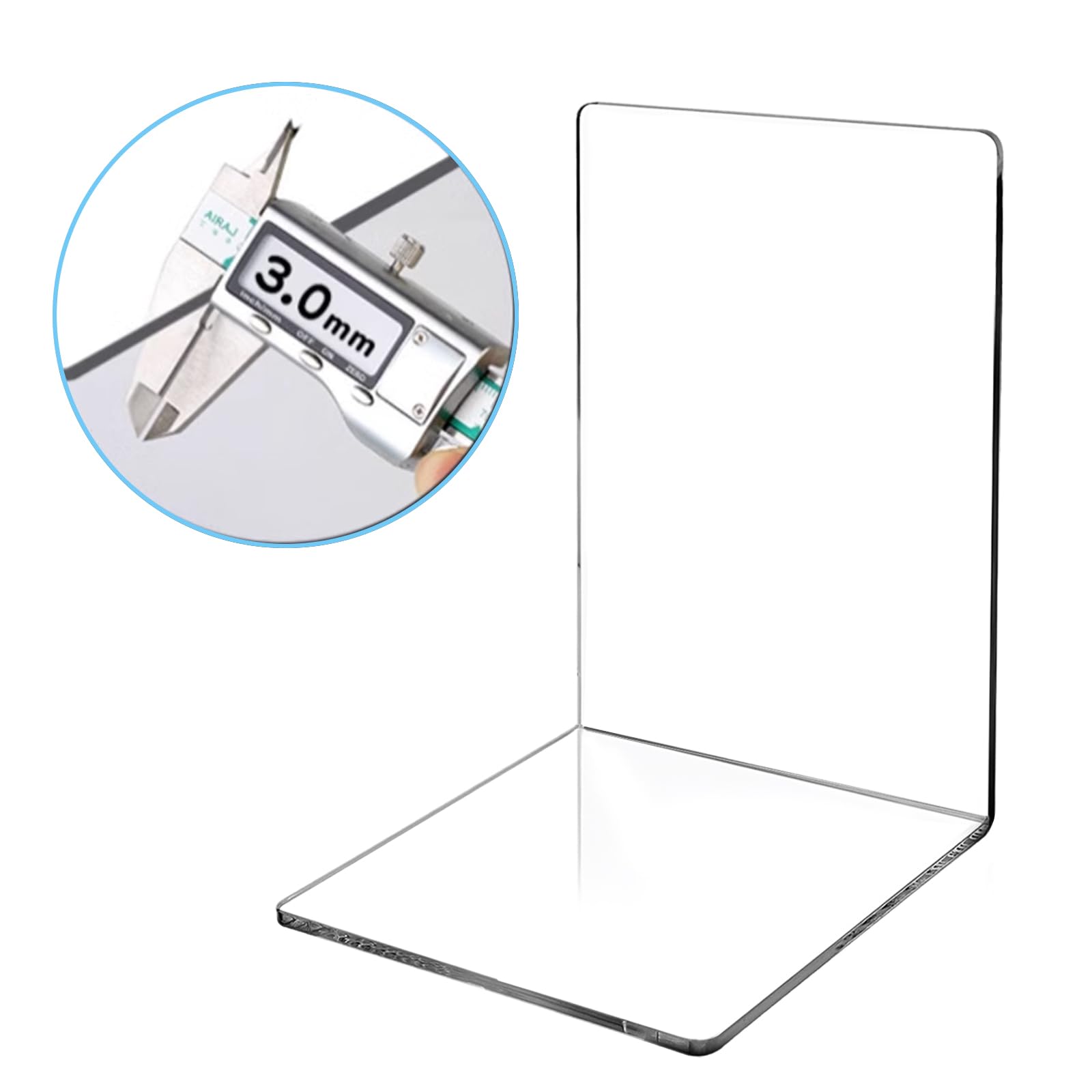 Fermalibri In Acrilico Trasparente | Set Da 4 Con Adesivi Antiscivolo | Per Mensole E Scrivania - Foto 2