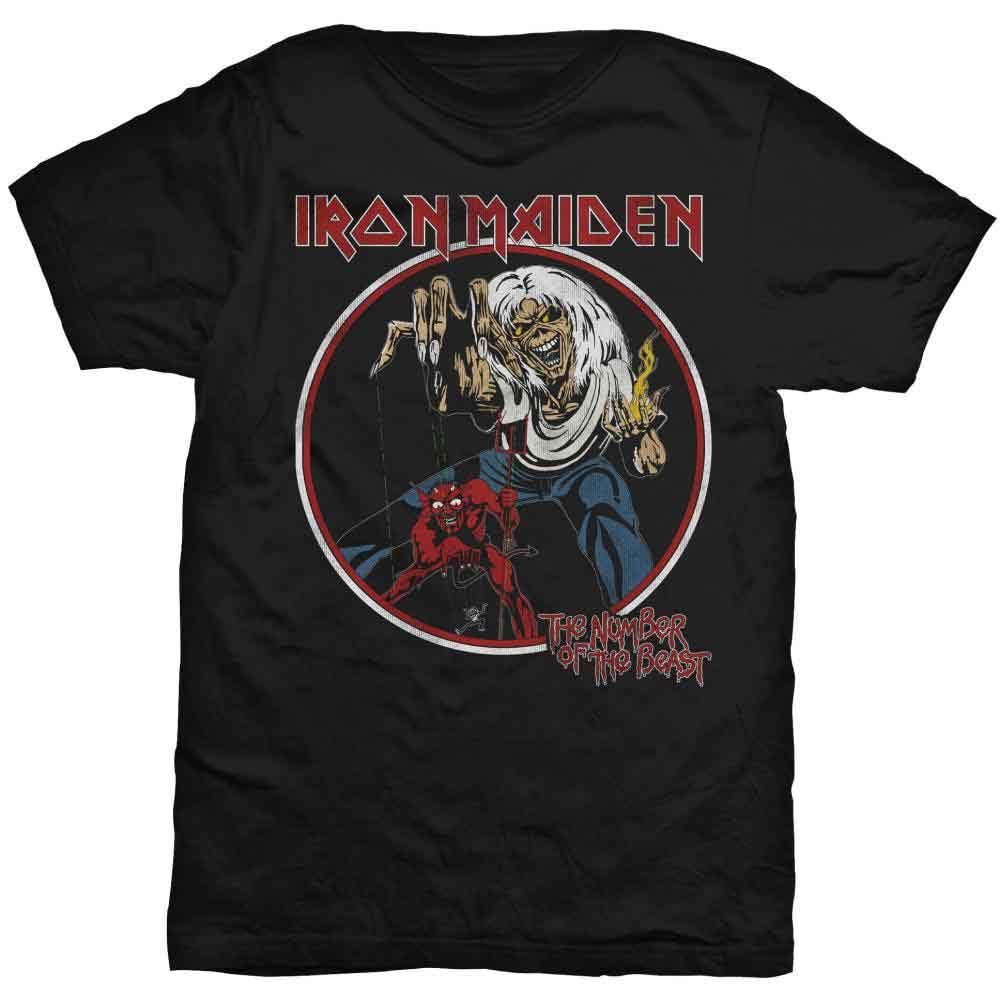 Rock Off Black Iron Maiden - Number Of The Beast Vintage - T-Shirt - Cotton - Size Xxl - Officially Licensed Merch