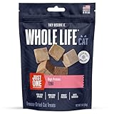 Whole Life Cat Just One Tuna Freeze Dried Cat Treats - Human Grade High Protein Food, Healthy Training Snacks, Freeze Dried Tuna Food Toppers, USA Made Natural Treats - 3 oz (Pack of 1)