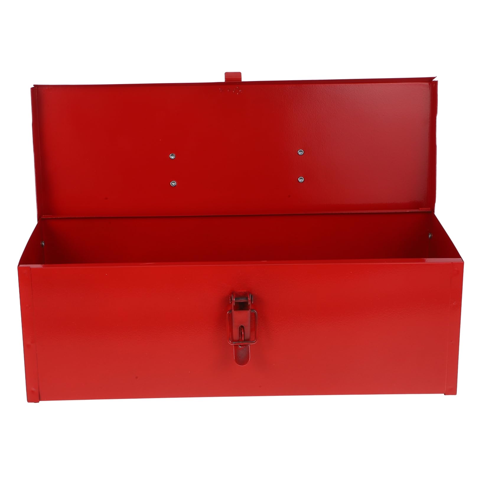 Lurrose Cassetta Porta Attrezzi Portatile e Resistente Agli Urti, in Lamiera di Ferro Rossa, Grande Capacità e Chiusura Robusta Stili multipli per Casa e Officina