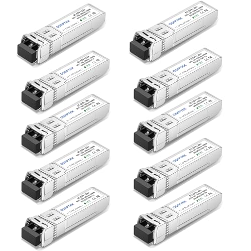 Image of QSFPTEK 10GBASE-ZR 100KM SFP Module, SFP+ 10GBASE-ZR 1550nm 100km LC SMF DOM Optical Networking Transceivers, MINI GBIC Compatible SFP-10G-ZR100, and Other Open Switch, 10pcs