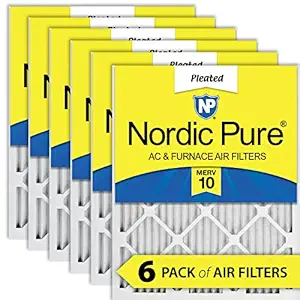 Nordic Pure 20x30x1 MERV 10 Pleated AC Furnace Air Filter, Box of 6