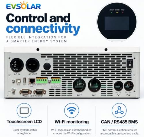 8000W 48V Off-Grid Solar Inverter Charger, 120/240V Split Phase — 사진 5