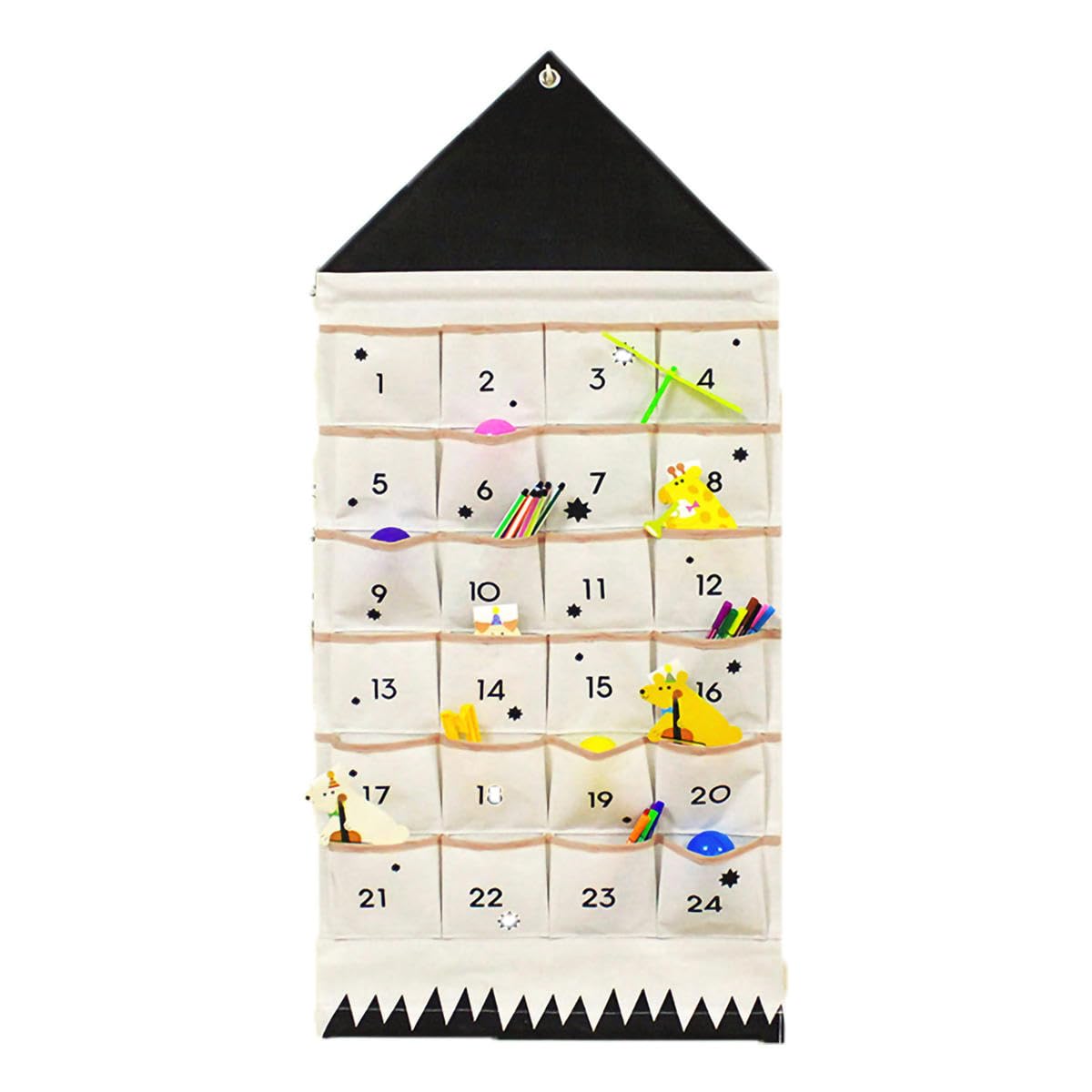 Wand-Organizer for Schlafzimmer, hängender Wand-Organizer, Weihnachts-Adventskalender 2024, wiederverwendbar mit Taschen, 24-Tage-Wandmontage-Aufbewahrungstasche for Zuhause, Urlaubsdekorationen, Gesc