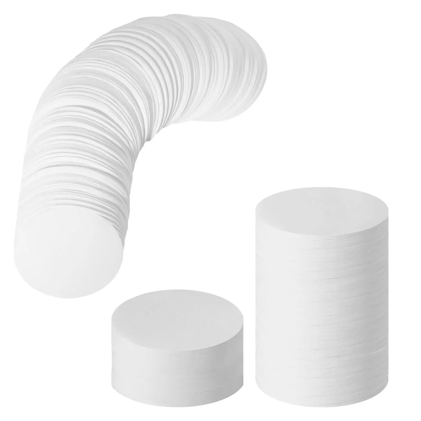 1500 filtros de papel redondos for café, 1 a 4 tazas, a granel Para Cafeteras De Goteo(White,64mm)