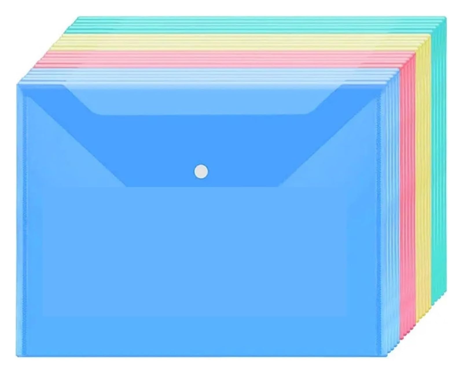 Chemises de classement, Sac de classement documents transparent et multicolore, 50/100 pièces(50Pcs-Multicolour)