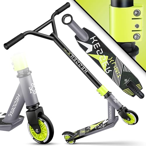 KESSER® Stunt Scooter X-Limit - 360° Lenkung Robuster Funscooter Stuntscooter mit ABEC 9 Kugellagern, 100 mm PU Räder, Kicksc