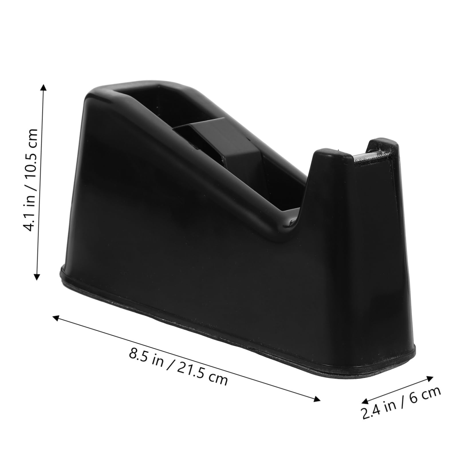 Petit Distributeur de Ruban Adhésif Noir Abs Acier Inoxydable pour Bureau
