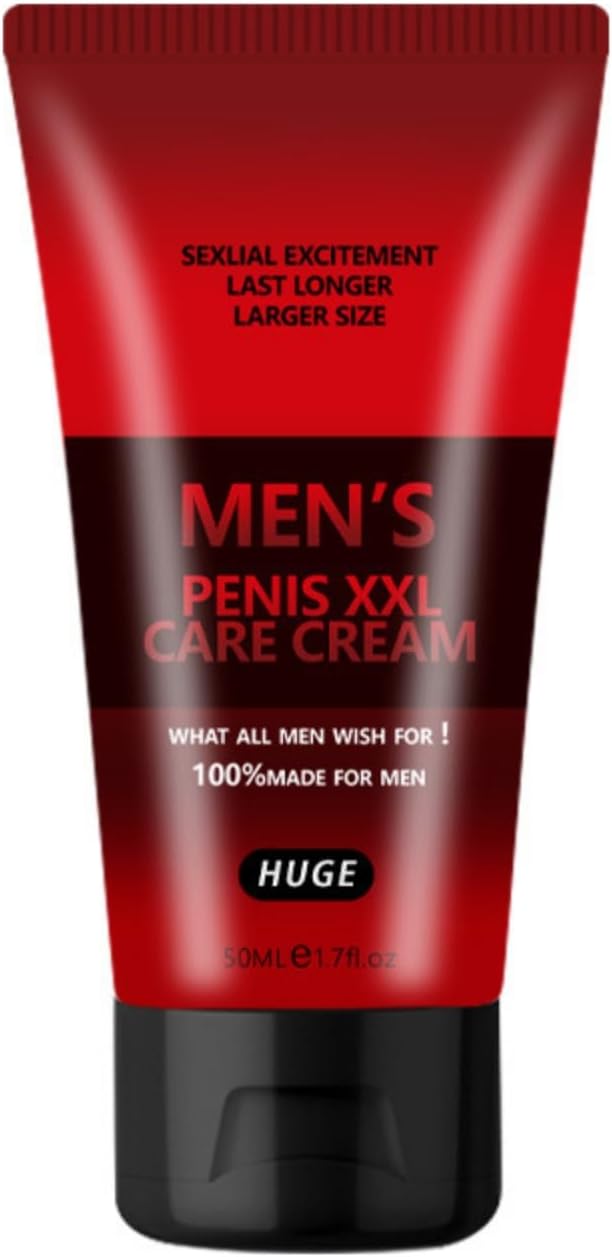 Enlargement Massage Cream, Private Part Enhancement Cream, Long Lasting, Moisturizing Extender Cream Thicker Longer Stronger for Male 50ml, Red