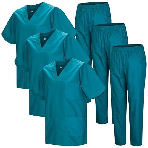 Bild: MISEMIYA - Packung * 3 Sets - Unisex-Hygieneuniform MEDIZINISCHE SANIT�REINHEITEN SANIT�RSETS 3-817-8312 - XX-Large, Gr�n 3B 22 f�r 20,51 EUR (-71%) statt 69,99 EUR bei Amazon