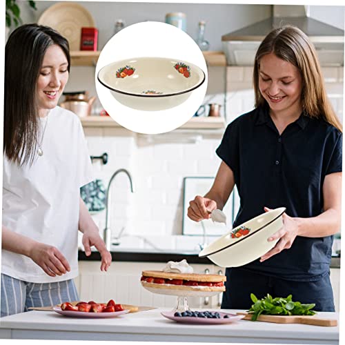 Tazón vintage esmaltado Mikikit ovalado para cocina miniatura 4
