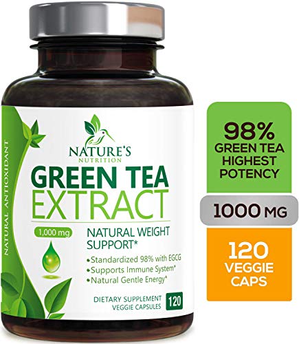Green Tea Extract 98% Standardized EGCG Weight Loss 1000mg - Boost Metabolism