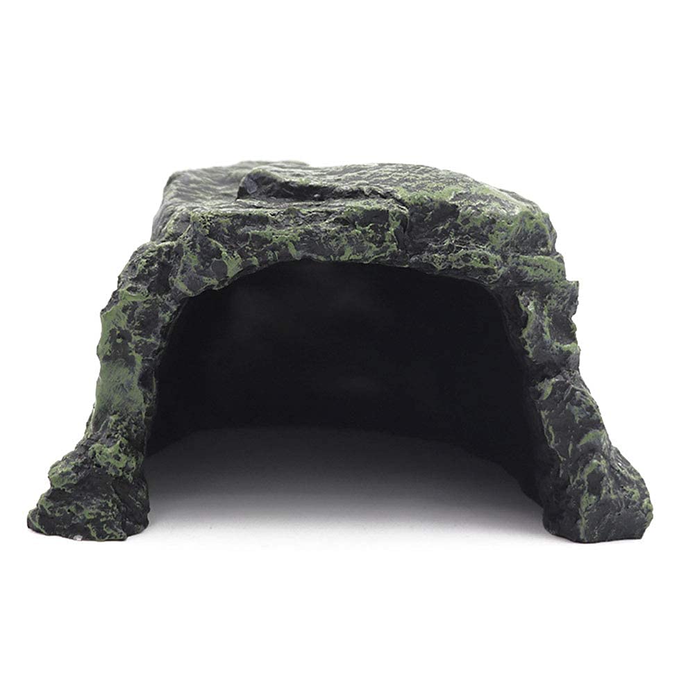 MasXirch Rettile Roccia Nascondi Rettile Roccia Nascondi Grotta Rettile Nascondi Tartarughe Nascondiglio per Drago Barbuto Tartaruga Piccole Lucertole Pesci Anfibi (Colore 2)
