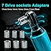 Electric Ratchet Wrenches Set, 3/8“ Drive Brushless Cordless Ratchet Wrench Set, 12V Ratchet with 2Battery and Fast Charger for Home Car Repair (Blue)