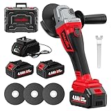 FULLYEA Cordless Angle Grinder 4-1/2', Brushless Metal...