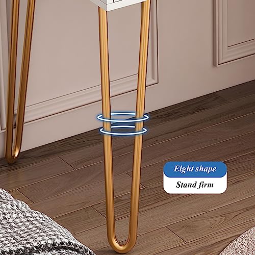 Tocador con espejo LED blanco y taburete de 60x40cm para dormitorio 6