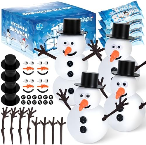 Aneco 9 Pack Christmas Snowman DIY Craft Kit Build Snowman