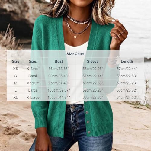 Cardigan Sweaters for Women V Neck Long Sleeve Knit Cardigans Shrug - image 4