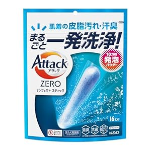アタックＺＥＲＯ パーフェクトスティック 洗濯洗剤 肌着の皮脂汚れ・汗臭、まるごと一発洗浄！ スプラッシ..." 