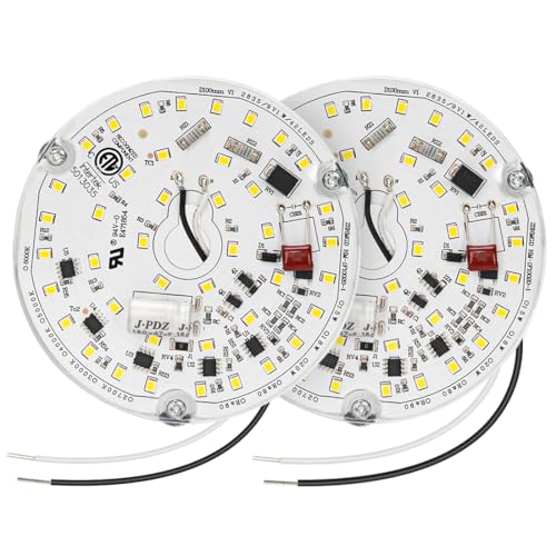 Teemyaa 2 Pack LED Ceiling Fan Light Replacement Kit, Retrofit for Ceiling Lights, 15W 120V 5000K...