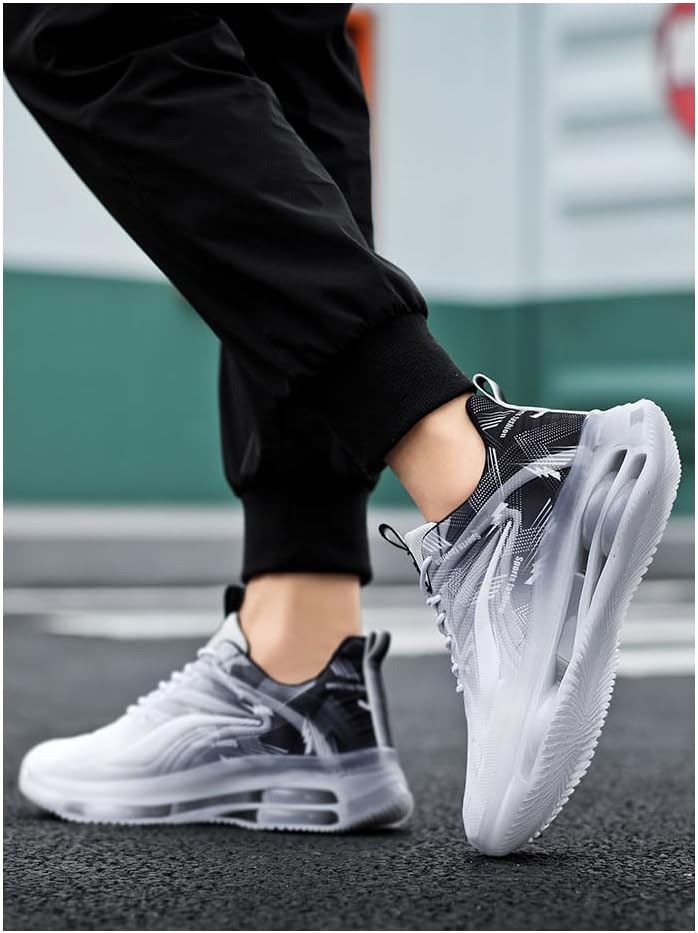 Men's Running Shoes Lightweight Breathable Mesh Fashion Sneakers Non Slip Workout Gym Tennis Shoes - Image 6