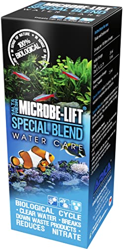 Image of MICROBE-LIFT Special Blend Aquarium Water Care Treatment,Cleaner&Clarifier for Fresh and Saltwater Fish Tanks,Reduces Maintenance&Helps with Aquarium Algae Control&Odor,(SBH16),16 Ounces (Pack of 12)