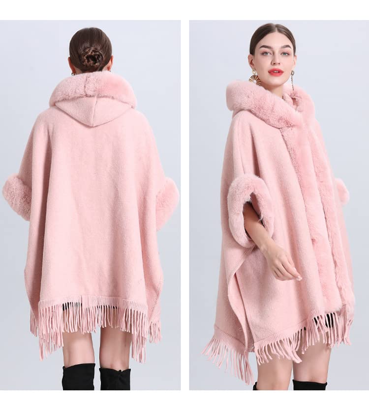 Scialle Elegante Donna Cerimonia,Mantella in Maglia da Donna con Cappuccio, Scialle, Cardigan, Poncho, in Pile Invernale, Calda Sciarpa Oversize, Coperta Lavorata A Maglia, Elegante Mantell
