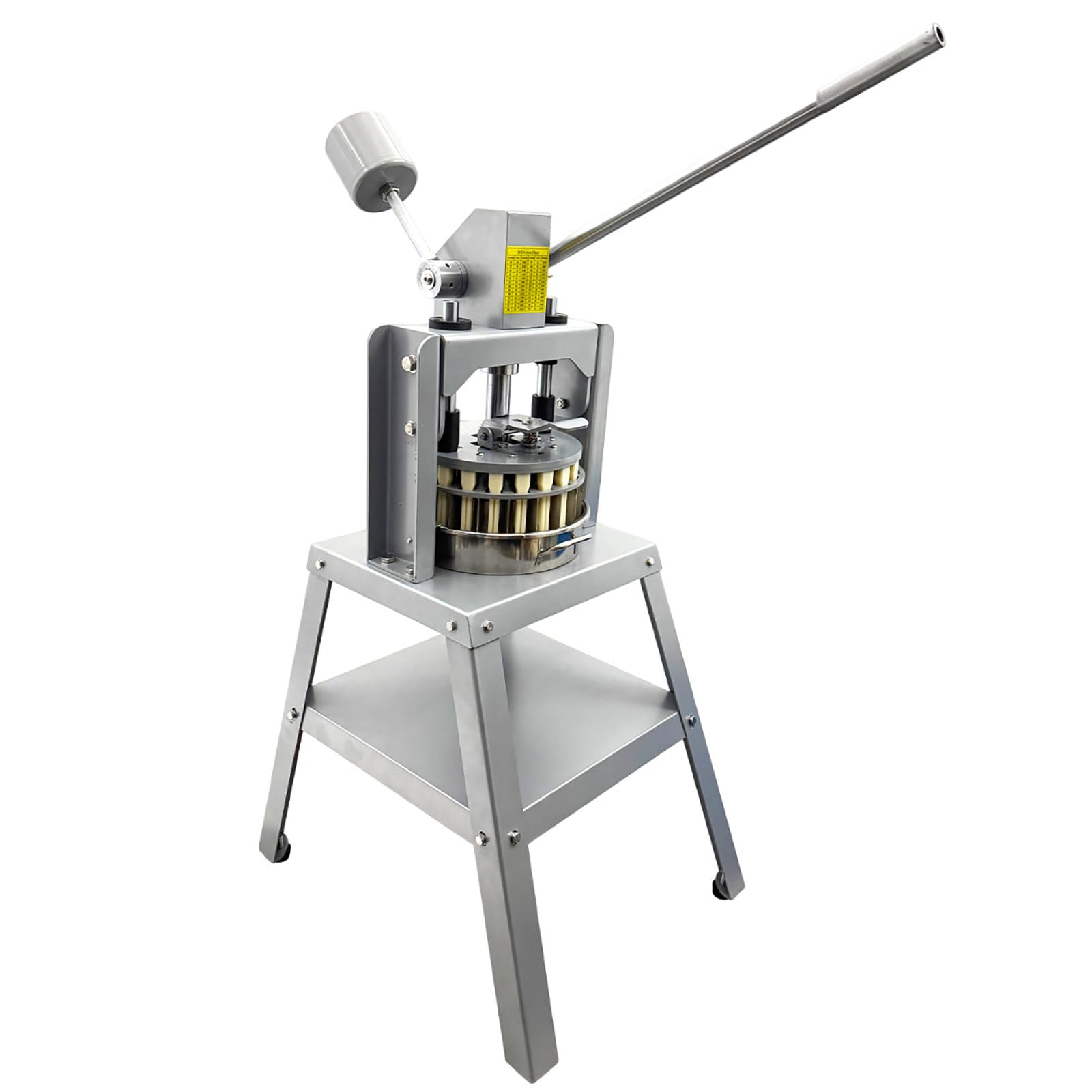 EQCOTWEA 36PCS Commercial Manual Dough Divider Cutter 304 Stainless Steel Vertical Dough Portioner for Bakery/Pizza No Electricity 30g-155g/Piece Heavy-Duty Cast Iron & Steel Construction