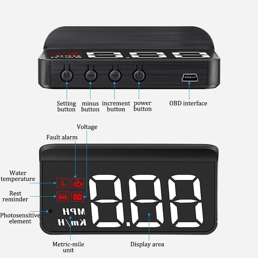Head Up Display Coche Hud Velocímetro para Subaru Impreza 2.0i 2010–2016, Pantalla Proyector Parabrisas Auto con GPS Display De Velocidad Automotriz para Tablero