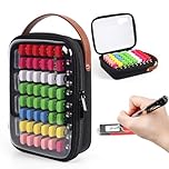 Luxtude Clear Flash Drive Case with Labels, Hard USB Case Organizer, USB Storage Box Holds 58 Drives & 8 SD Cards, Thumb Storage Holder, Flash Drives Holder for Samsung & Sandisk & Memory Stick