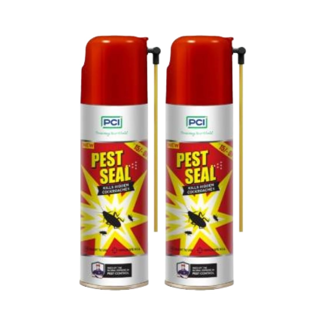 PCI Pest Seal Cockroach Repellent Spray – 200ML | Rapid Action Cockroach Repellent with Deep-Reach Nozzle & Fresh Fragrance Pack of 2-image-7