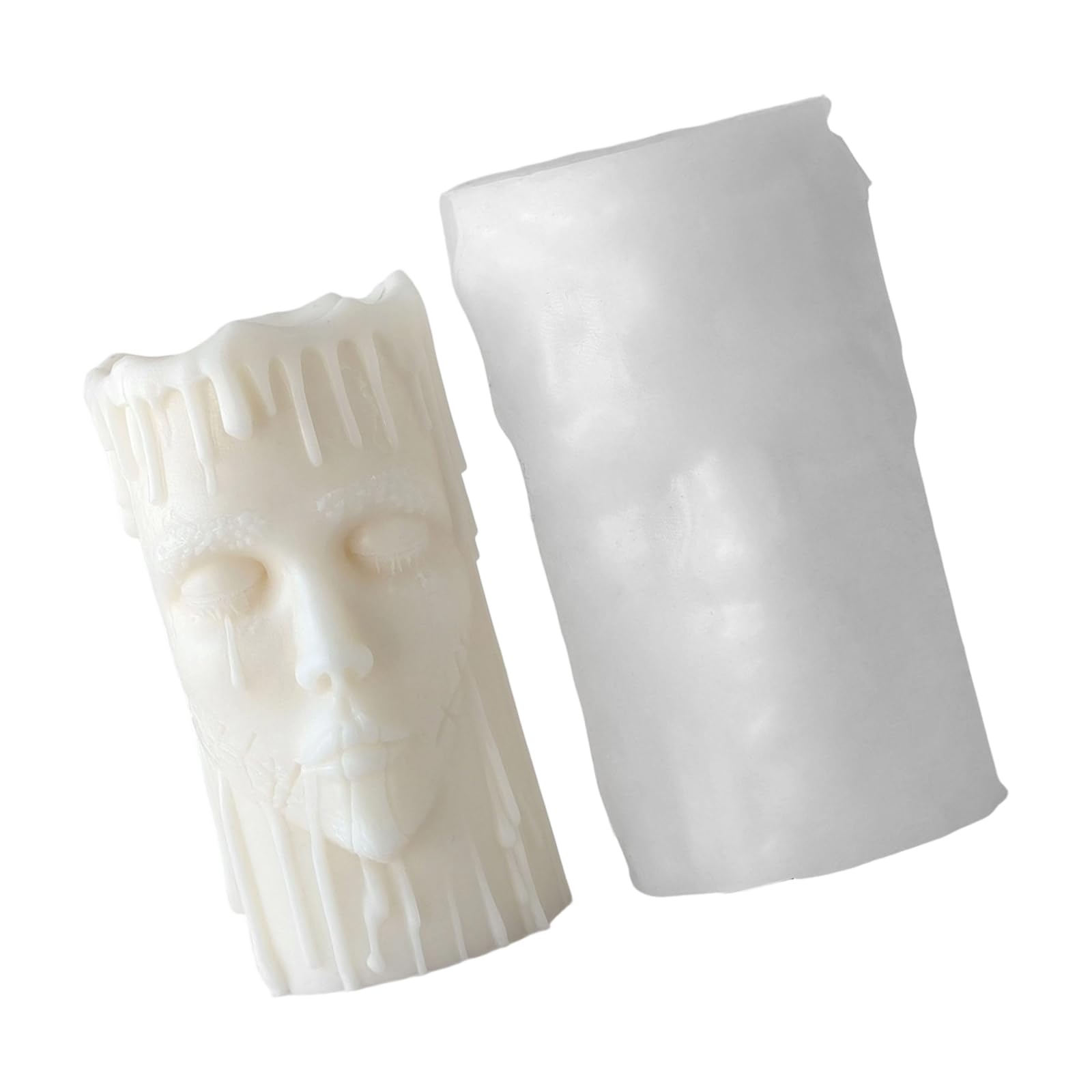 ZBIianxer Abstract Art Face Silicone Suitable for Candlewax and Plasters Casting Craft Silicone