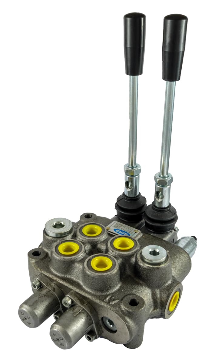 Dispensador hidráulico Ama: dispensador hidráulico de 2 palancas, tipo base, 3/8", 40 litros, 180 bar
