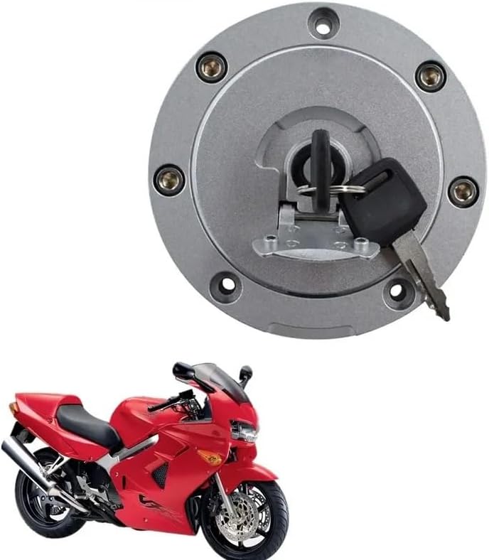 Motorbike Petrol Tank Cap for VFR 750 800 VFR750 VFR800 Motorcycle Gas Cap Lock + 2pcs Key