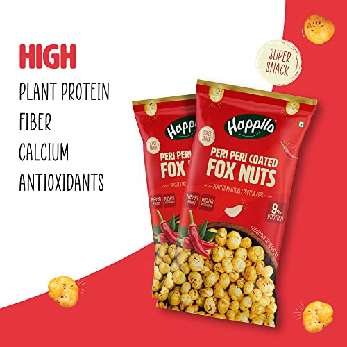Image of Happilo Premium Super Snack Makhana Peri Peri 25g, Roasted Foxnut Healthy Snack Low Calorie and Vegan