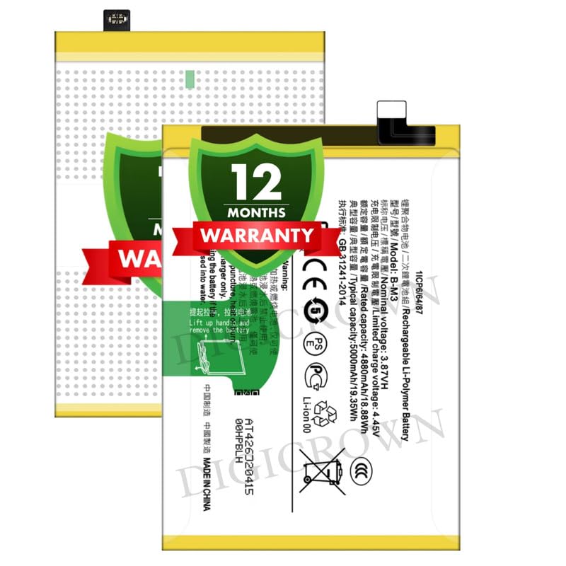 Image of Original B-M3 Battery Compatible for Vivo Y50 (1935, V1965A) - (5000mAh) - 1 Year Warranty