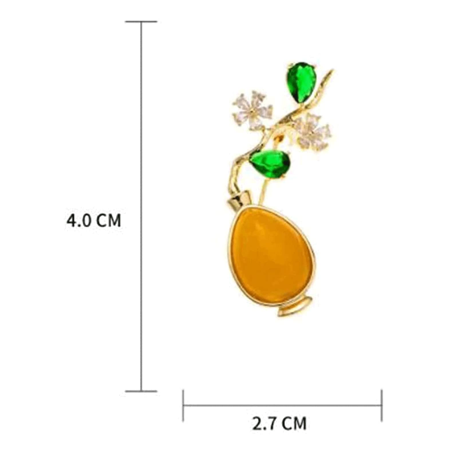 LNNSHX Broschen Kupfer Vintage Brosche Elegante Exquisite Kunst Kragennadel für Strickjacke Schal Pin Schmuck Geschenk Kragen Clips Anstecknadel ()