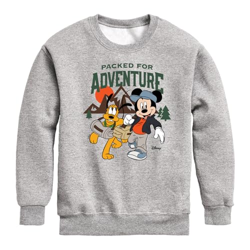 Disney - Standard - Packed for Adventure Pluto Mickey - Toddler & Youth Crewneck Fleece Sweatshirt