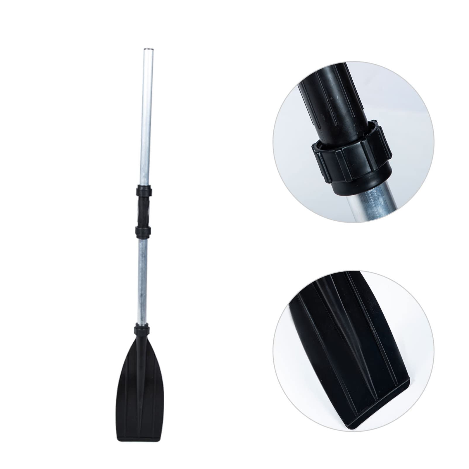 Garneck Canoe Paddle Shaft Rowing for Row Boat Detachable Paddles Oar Boating Splicing Kayak Paddle Rubber Boat Paddle Durable Paddle Kayaking Accessories Aluminum Alloy