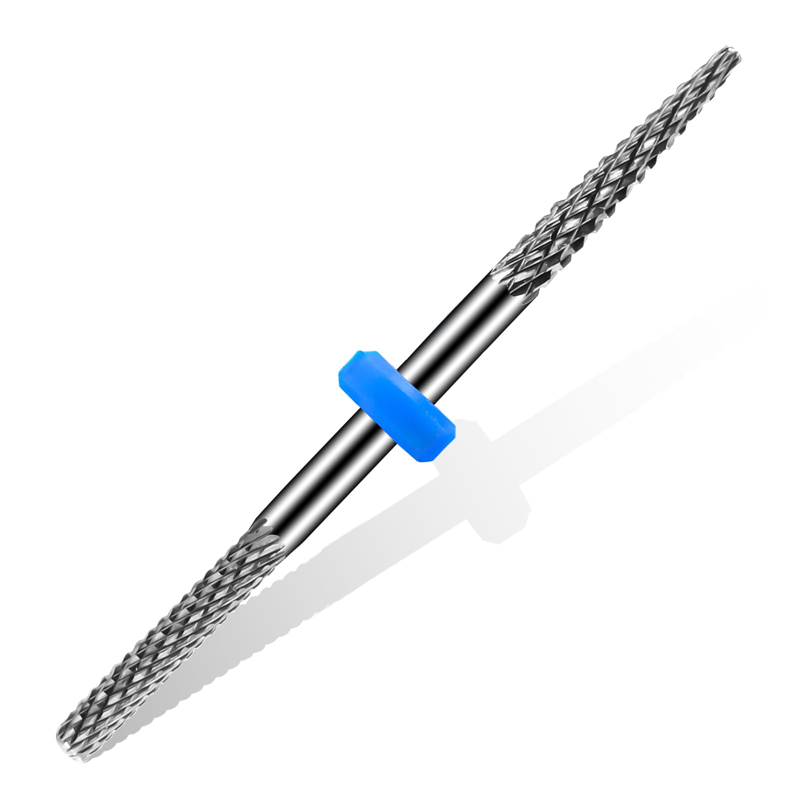 Diesisa Punte Fresa Unghie, Punte Fresa Doppia Testa Professionale in Tungsteno, 3/32 Pollici (2,35mm) Punta Fresa Rimozione Gel Cuticole, Punta Appuntita+Rotonda per Unghie Acrilico Naturali (Medio)