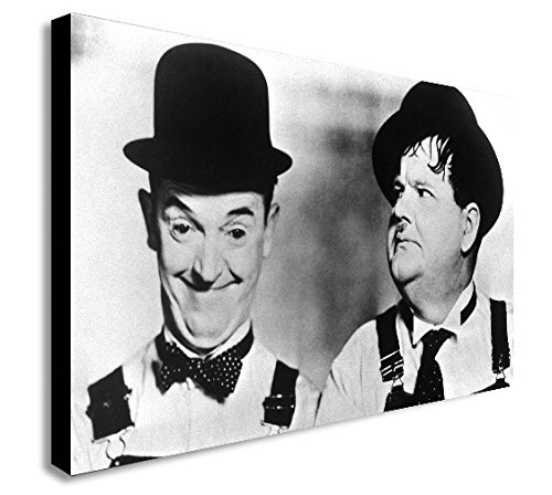 FAB Laurel And Hardy - Canvas Wall Art Print - Various Sizes (A2 24x16 inches)