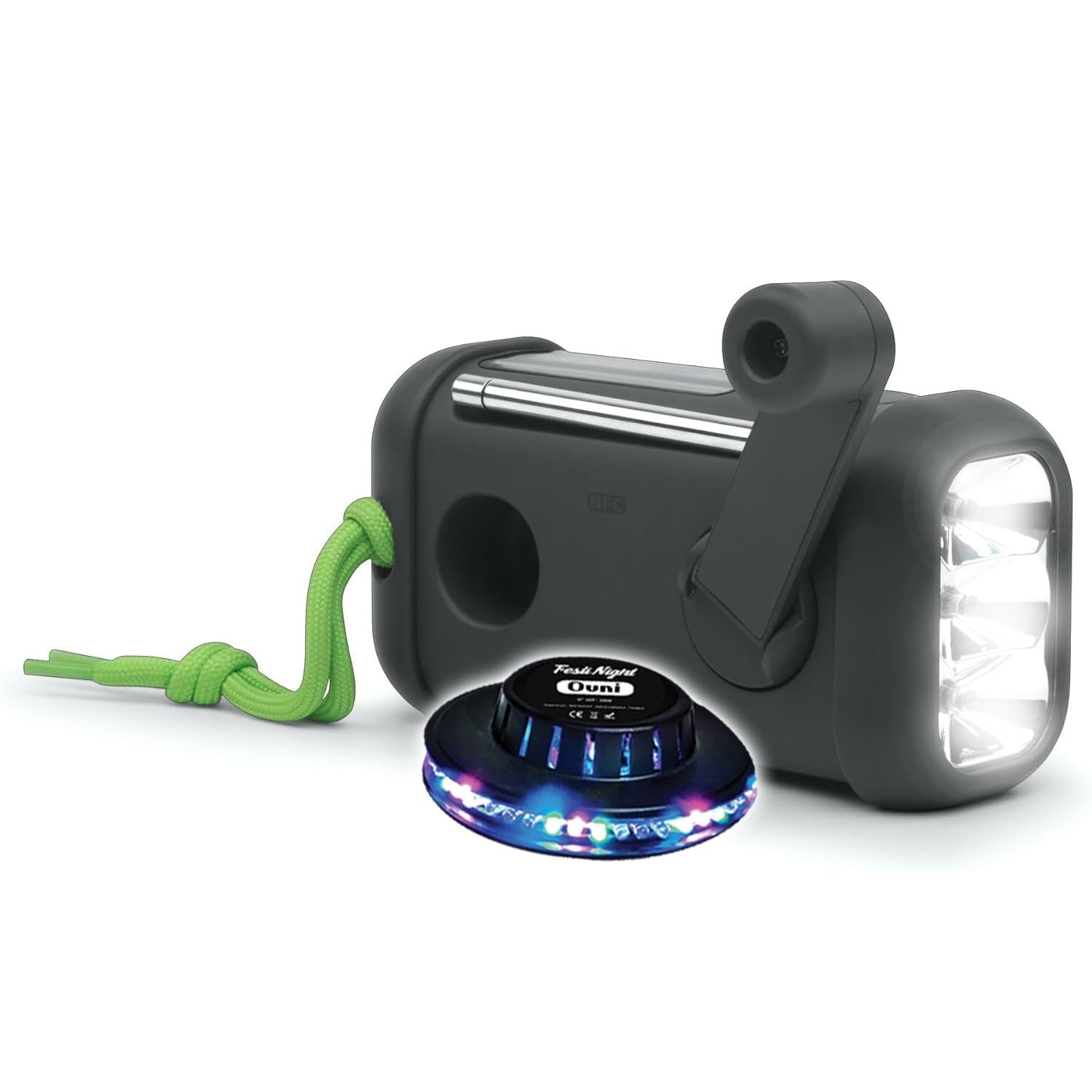 Bmi Radio Portable Bluetooth Muse MH08MB Charge Solaire, couplage TWS, Radio numérique, Microphone Mains Libres, IP64, Soucoupe OVNI