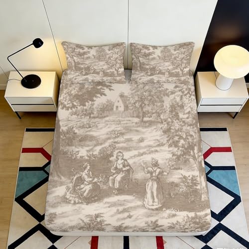Drap housse 3D microfibre grande profondeur lavable en machine